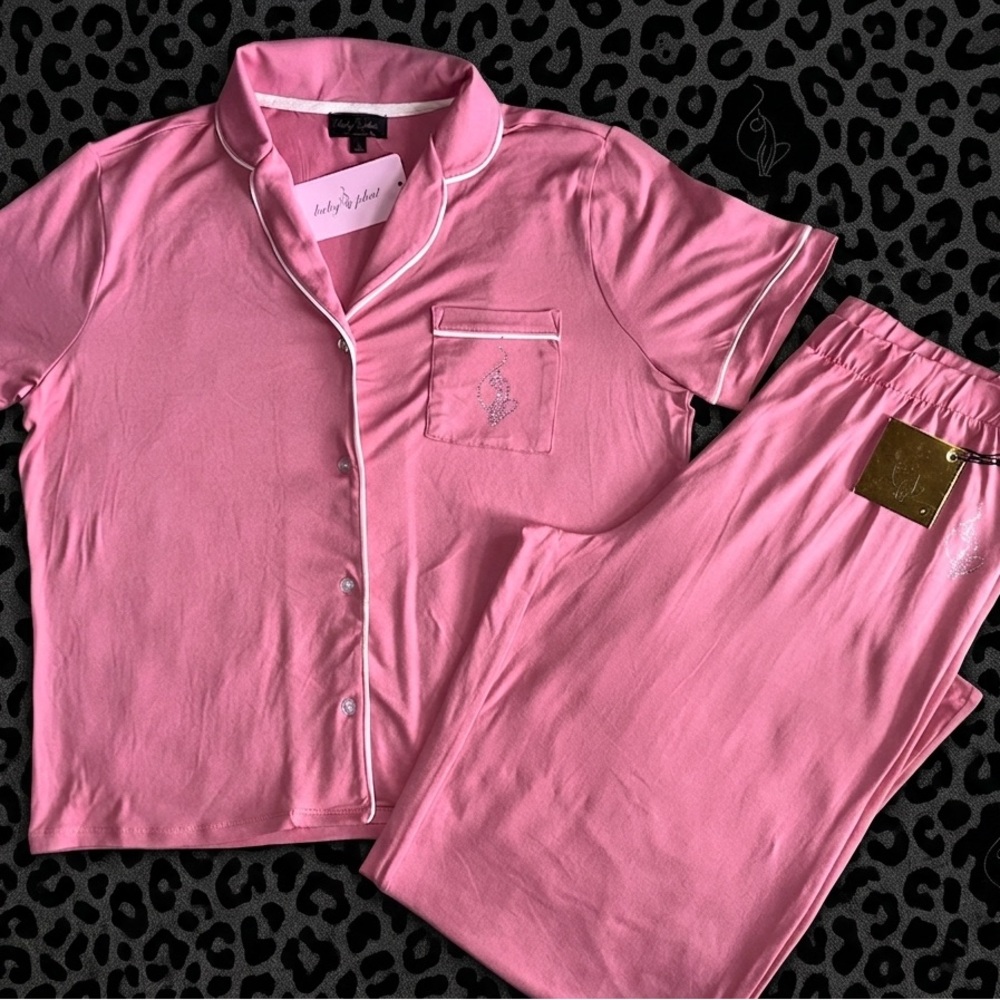PINK BabyPhat Rhinestone logo Pajama set